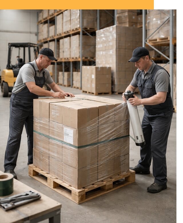 Упаковка и паллетирование грузов от 3590 руб: защита и крепление